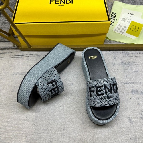 Replica Fendi Slippers For Women #1210011 $85.00 USD for Wholesale