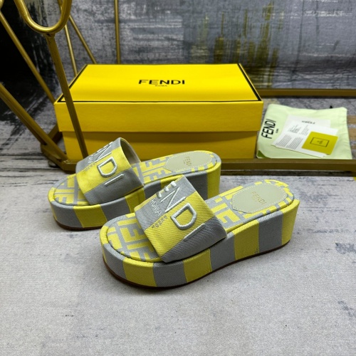 Wholesale Fendi Slippers For Women #1210015 $85.00 USD, Wholesale Quality Replica Fendi Slippers