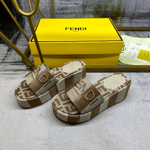 Wholesale Fendi Slippers For Women #1210016 $85.00 USD, Wholesale Quality Replica Fendi Slippers