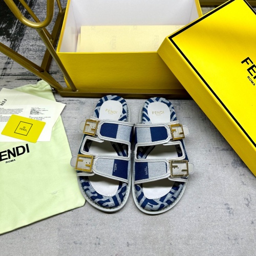 Wholesale Fendi Slippers For Men #1210019 $85.00 USD, Wholesale Quality Replica Fendi Slippers