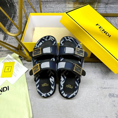 Replica Fendi Slippers For Men #1210021 $85.00 USD for Wholesale