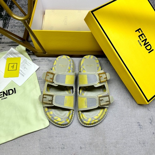 Wholesale Fendi Slippers For Men #1210023 $85.00 USD, Wholesale Quality Replica Fendi Slippers