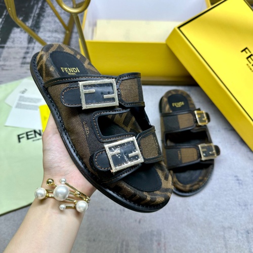 Replica Fendi Slippers For Women #1210026 $85.00 USD for Wholesale