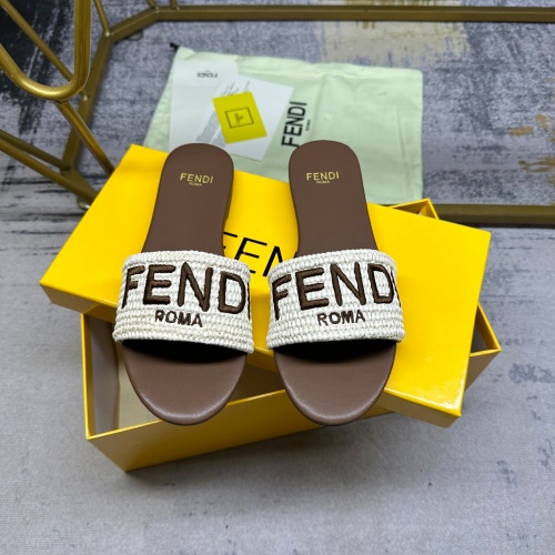 Wholesale Fendi Slippers For Women #1210028 $80.00 USD, Wholesale Quality Replica Fendi Slippers