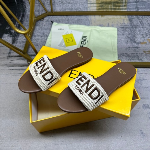 Replica Fendi Slippers For Women #1210028 $80.00 USD for Wholesale