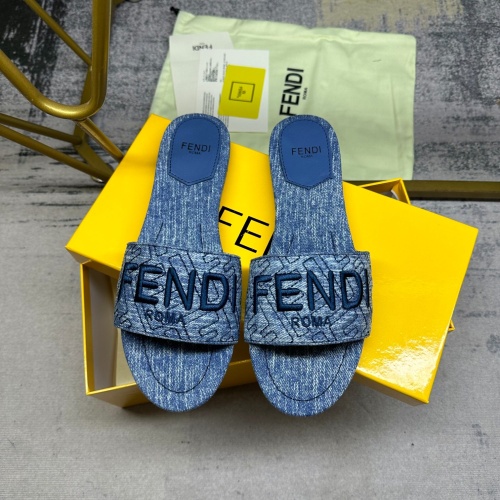 Wholesale Fendi Slippers For Women #1210031 $80.00 USD, Wholesale Quality Replica Fendi Slippers