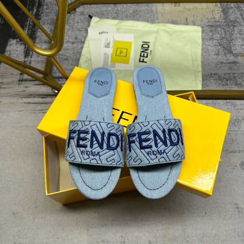 Wholesale Fendi Slippers For Women #1210032 $80.00 USD, Wholesale Quality Replica Fendi Slippers