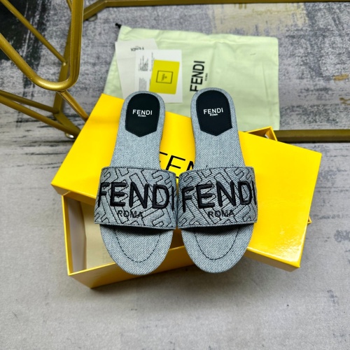 Wholesale Fendi Slippers For Women #1210033 $80.00 USD, Wholesale Quality Replica Fendi Slippers