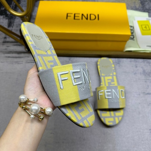 Replica Fendi Slippers For Women #1210035 $82.00 USD for Wholesale