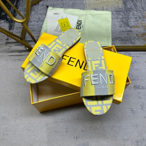 Replica Fendi Slippers For Women #1210035 $82.00 USD for Wholesale