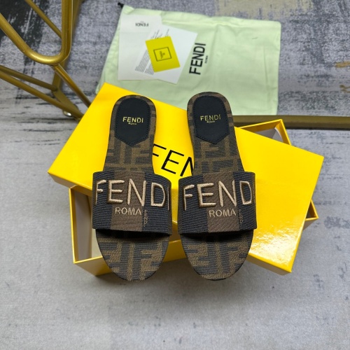 Wholesale Fendi Slippers For Women #1210036 $82.00 USD, Wholesale Quality Replica Fendi Slippers