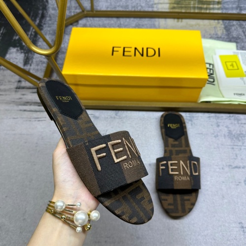 Replica Fendi Slippers For Women #1210036 $82.00 USD for Wholesale