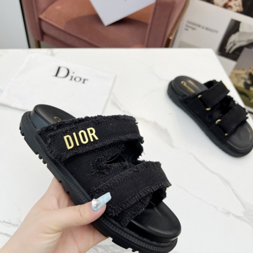 Replica Christian Dior Slippers For Women #1210046 $92.00 USD for Wholesale