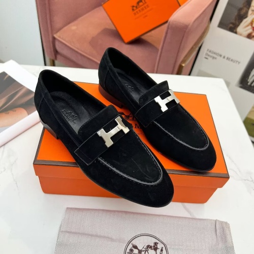 Replica Hermes Leather Shoes For Women #1210092 $96.00 USD for Wholesale