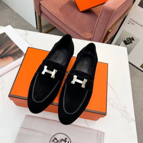 Replica Hermes Leather Shoes For Women #1210092 $96.00 USD for Wholesale