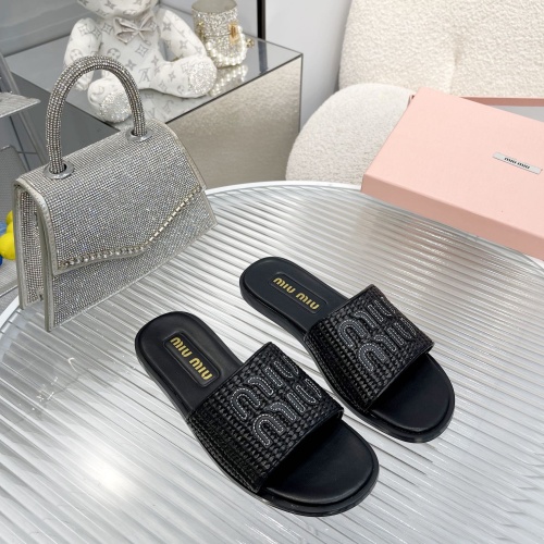 Wholesale MIU MIU Slippers For Women #1210194 $82.00 USD, Wholesale Quality Replica MIU MIU Slippers