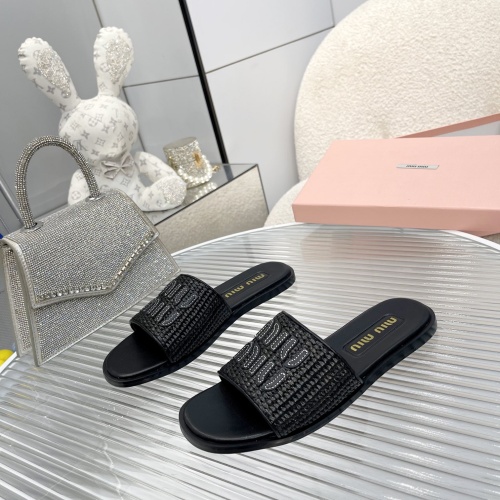 Replica MIU MIU Slippers For Women #1210194 $82.00 USD for Wholesale