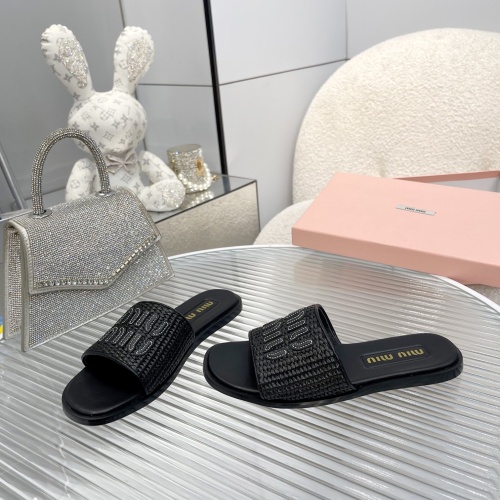 Replica MIU MIU Slippers For Women #1210194 $82.00 USD for Wholesale