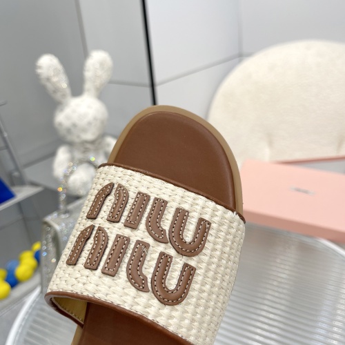 Replica MIU MIU Slippers For Women #1210195 $82.00 USD for Wholesale