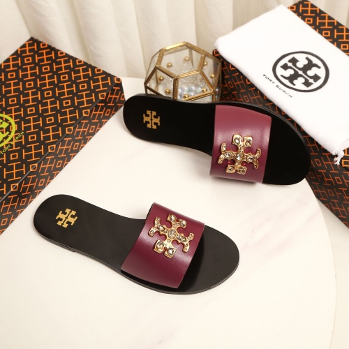 Replica Tory Burch TB Slippers For Women #1210214 $92.00 USD for Wholesale