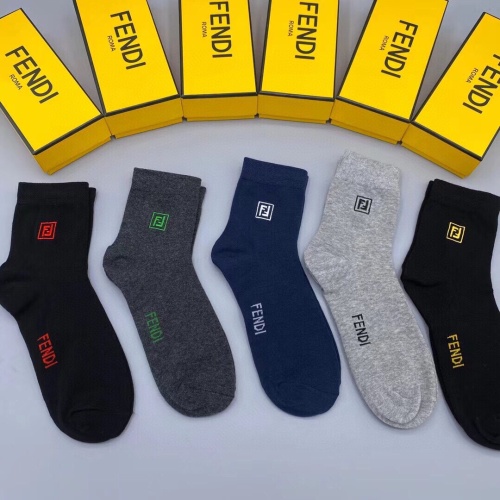 Replica Fendi Socks #1210465 $29.00 USD for Wholesale