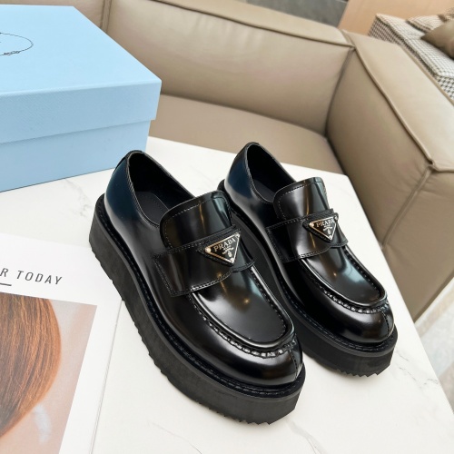 Replica Prada Leather Shoes For Women #1210481 $108.00 USD for Wholesale