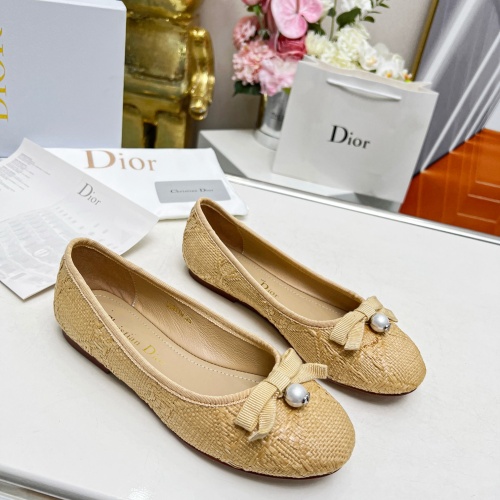 Replica Christian Dior Flat Shoes For Women #1210497 $96.00 USD for Wholesale