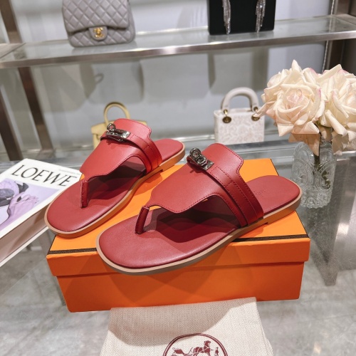 Replica Hermes Slippers For Women #1210536 $82.00 USD for Wholesale