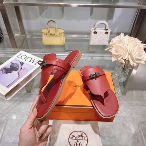 Replica Hermes Slippers For Women #1210536 $82.00 USD for Wholesale