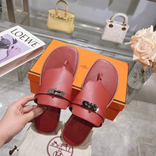 Replica Hermes Slippers For Women #1210536 $82.00 USD for Wholesale