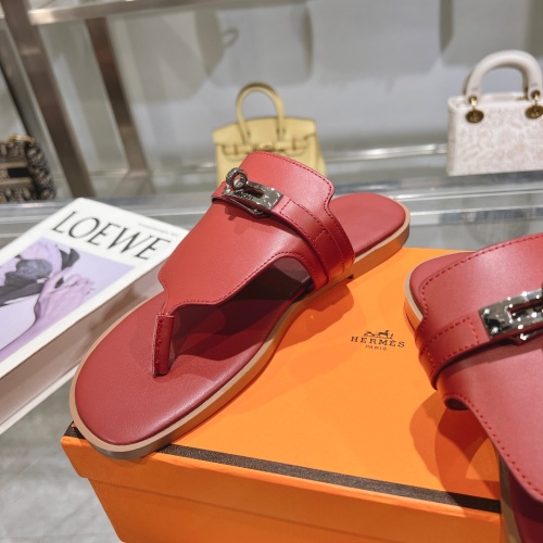 Replica Hermes Slippers For Women #1210536 $82.00 USD for Wholesale