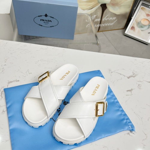 Replica Prada Slippers For Women #1210611 $85.00 USD for Wholesale