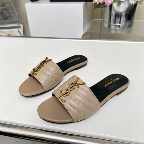 Wholesale Yves Saint Laurent YSL Slippers For Women #1211073 $80.00 USD, Wholesale Quality Replica Yves Saint Laurent YSL Slippers