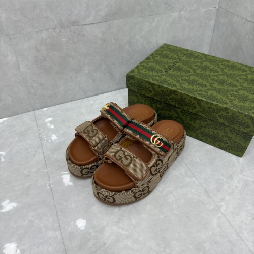 Replica Gucci Slippers For Women #1211383 $88.00 USD for Wholesale