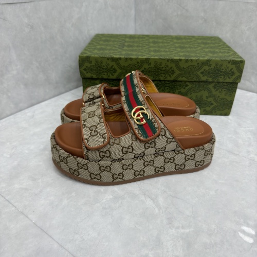 Replica Gucci Slippers For Women #1211385 $88.00 USD for Wholesale