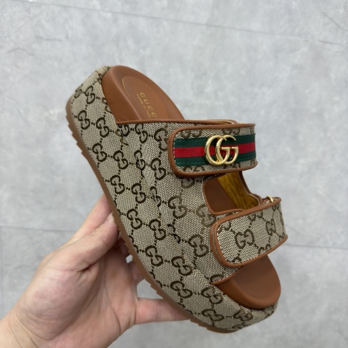 Replica Gucci Slippers For Women #1211385 $88.00 USD for Wholesale