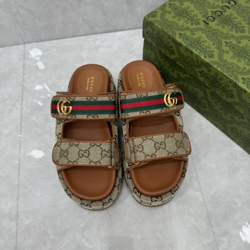 Replica Gucci Slippers For Women #1211385 $88.00 USD for Wholesale