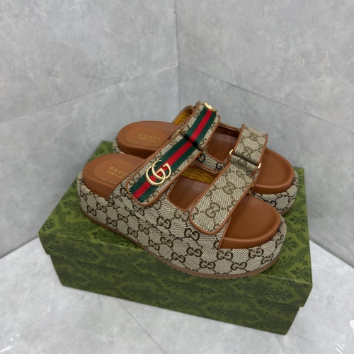 Replica Gucci Slippers For Women #1211385 $88.00 USD for Wholesale