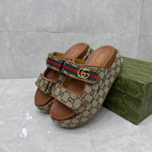 Replica Gucci Slippers For Women #1211385 $88.00 USD for Wholesale