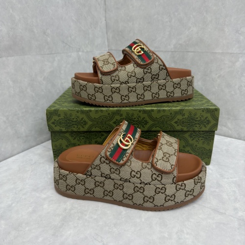 Replica Gucci Slippers For Women #1211385 $88.00 USD for Wholesale