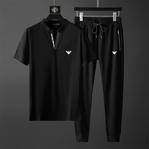 Wholesale Armani Tracksuits Short Sleeved For Men #1211546 $72.00 USD, Wholesale Quality Replica Armani Tracksuits