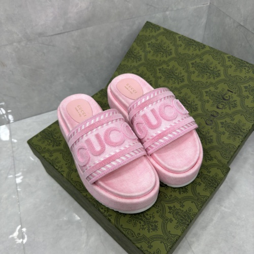 Replica Gucci Slippers For Women #1211557 $88.00 USD for Wholesale