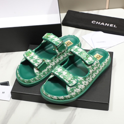 Wholesale Chanel Slippers For Women #1211702 $92.00 USD, Wholesale Quality Replica Chanel Slippers