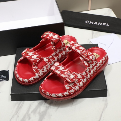 Wholesale Chanel Slippers For Women #1211703 $92.00 USD, Wholesale Quality Replica Chanel Slippers