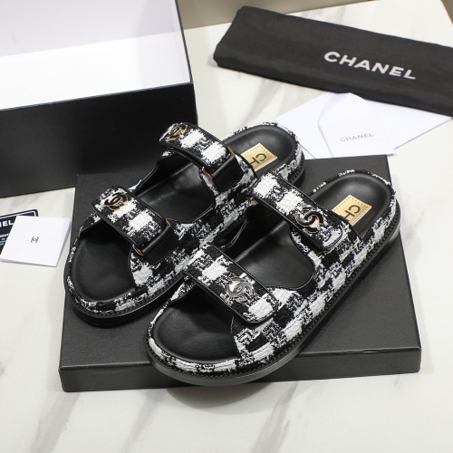 Wholesale Chanel Slippers For Women #1211704 $92.00 USD, Wholesale Quality Replica Chanel Slippers