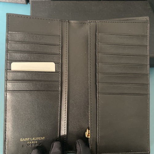 Replica Yves Saint Laurent YSL Man Wallets In Silver #1211783 $45.00 USD for Wholesale