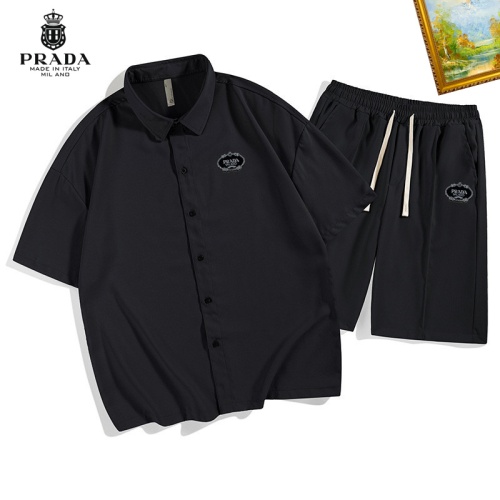 Wholesale Prada Tracksuits Short Sleeved For Men #1212022 $48.00 USD, Wholesale Quality Replica Prada Tracksuits