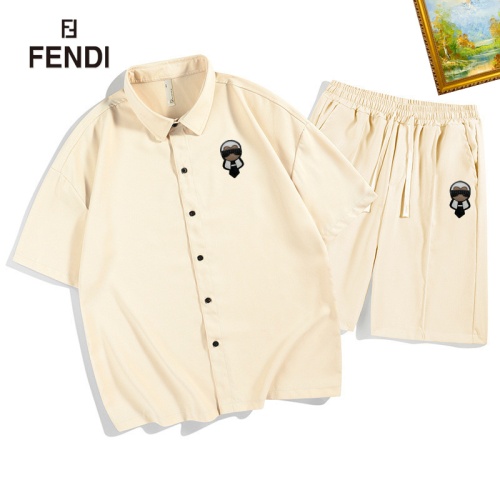 Wholesale Fendi Tracksuits Short Sleeved For Men #1212068 $48.00 USD, Wholesale Quality Replica Fendi Tracksuits