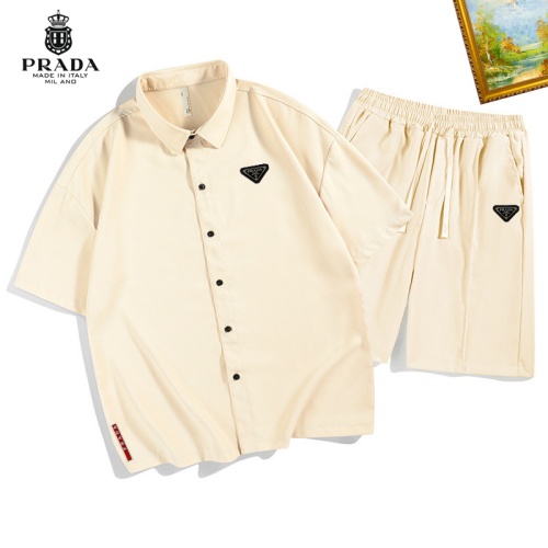 Wholesale Prada Tracksuits Short Sleeved For Men #1212089 $48.00 USD, Wholesale Quality Replica Prada Tracksuits