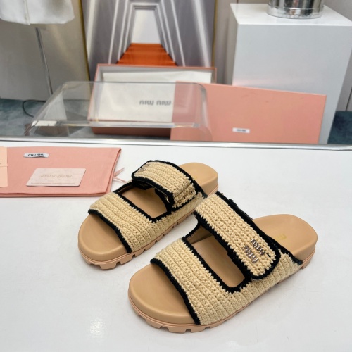 Wholesale MIU MIU Slippers For Women #1212093 $98.00 USD, Wholesale Quality Replica MIU MIU Slippers